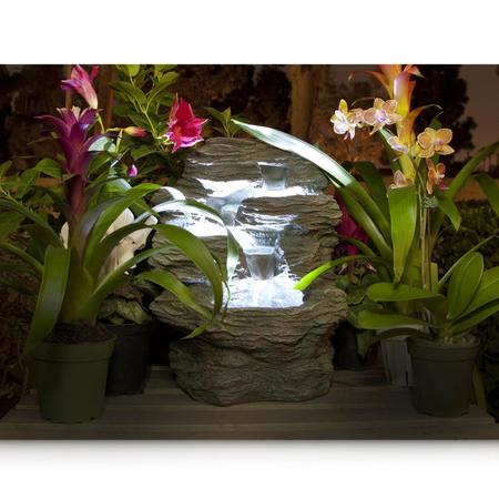 Serenelife Water Fountain-Relaxing Tabletop Water Feature Decoration, SLTWF15LED SLTWF15LED
